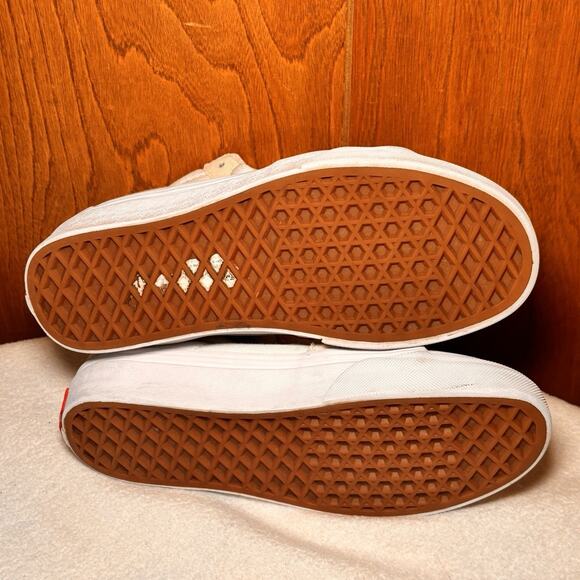 Vans Sk8-Hi High Top White Suede & Canvas Sneakers Women’s 5 - Picture 6 of 6